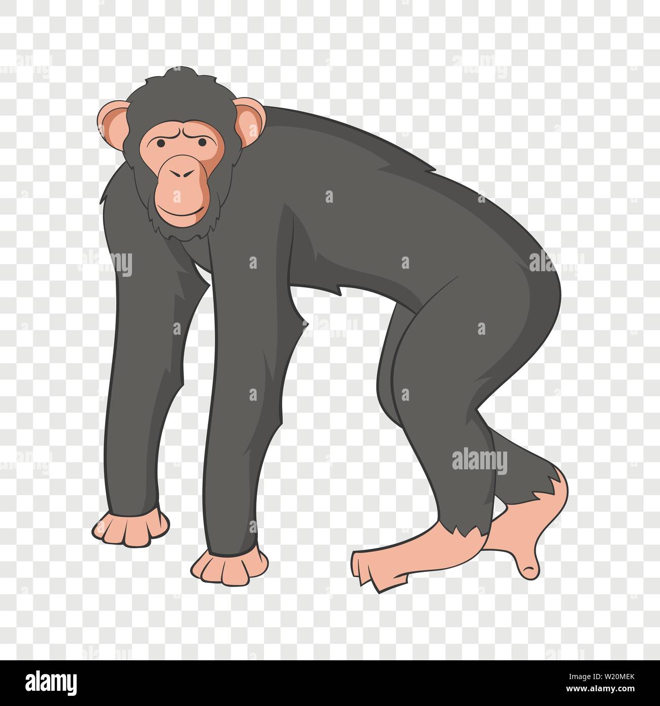 Chimpanzee icon, cartoon style Stock Vector