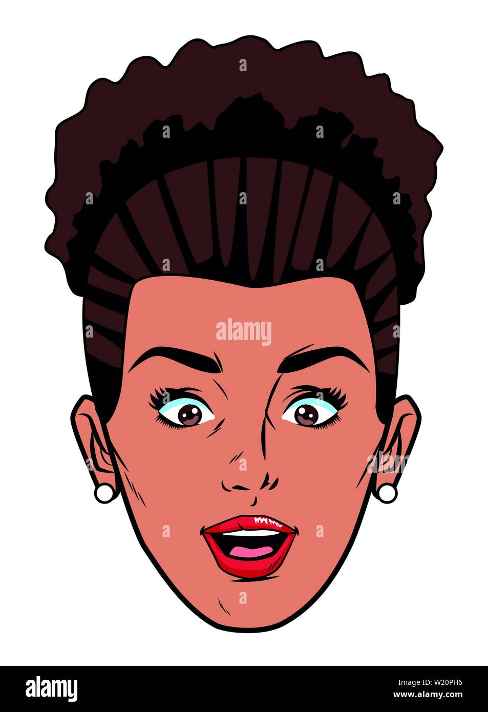 young woman face avatar cartoon Stock Vector Image & Art - Alamy