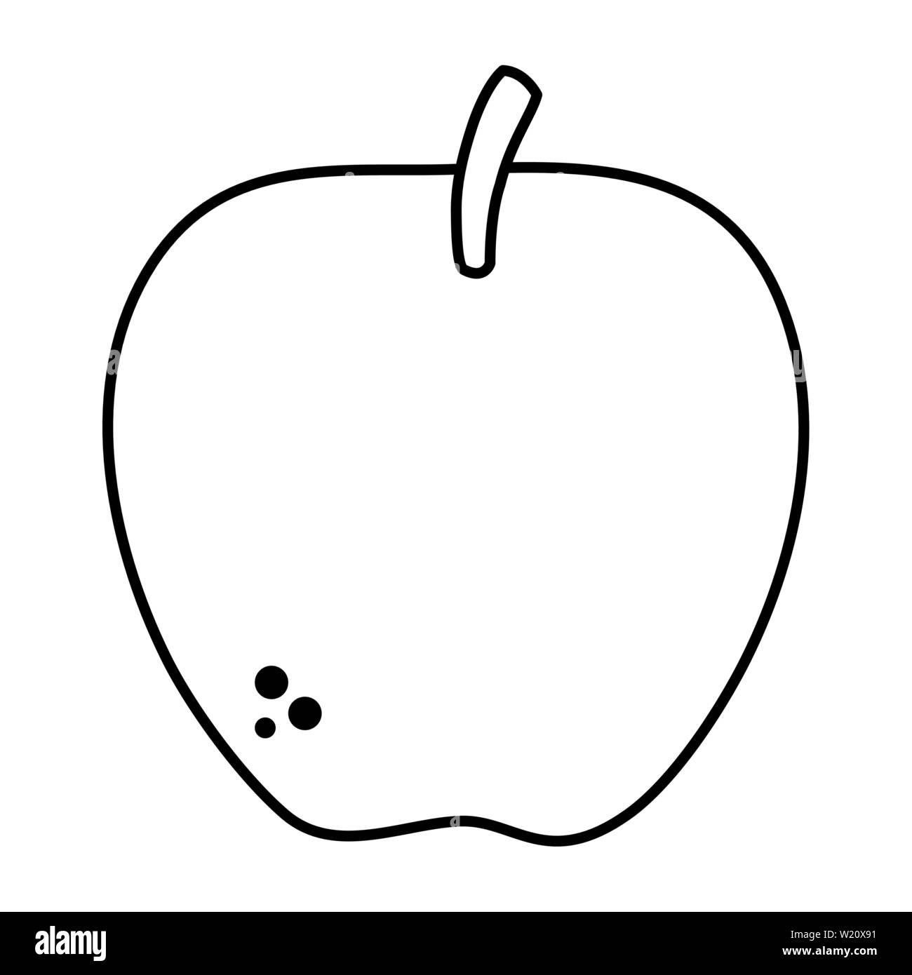 apple fresh fruit healthy icon Stock Vector Image & Art - Alamy