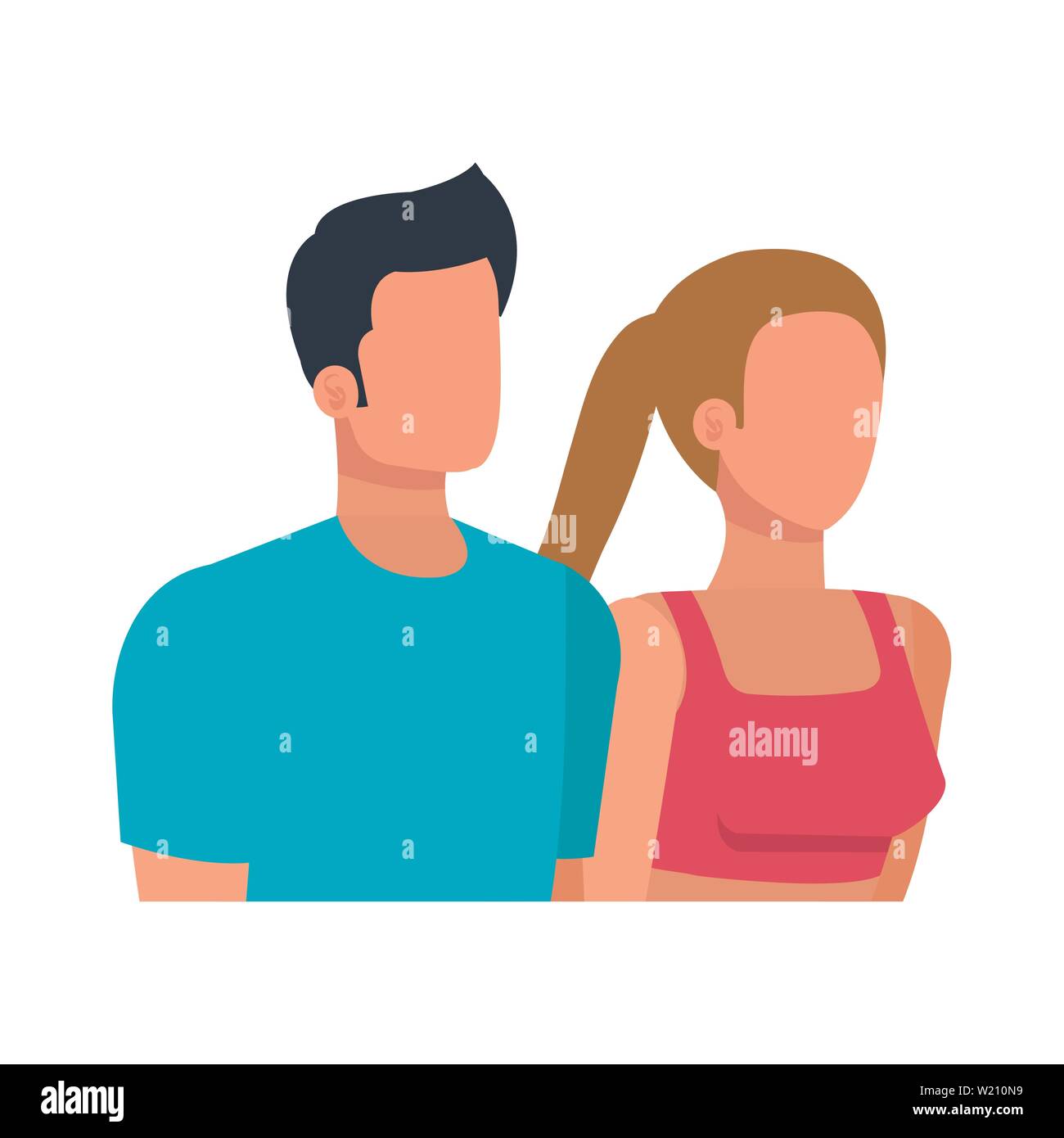 young lovers couple avatars characters Stock Vector Image & Art - Alamy