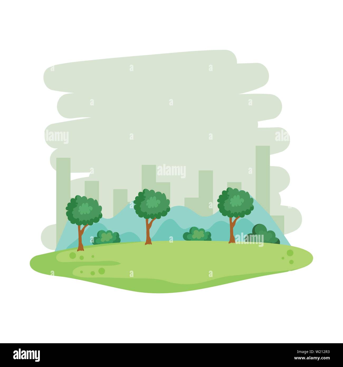 park scene with cityscape background Stock Vector Image & Art - Alamy