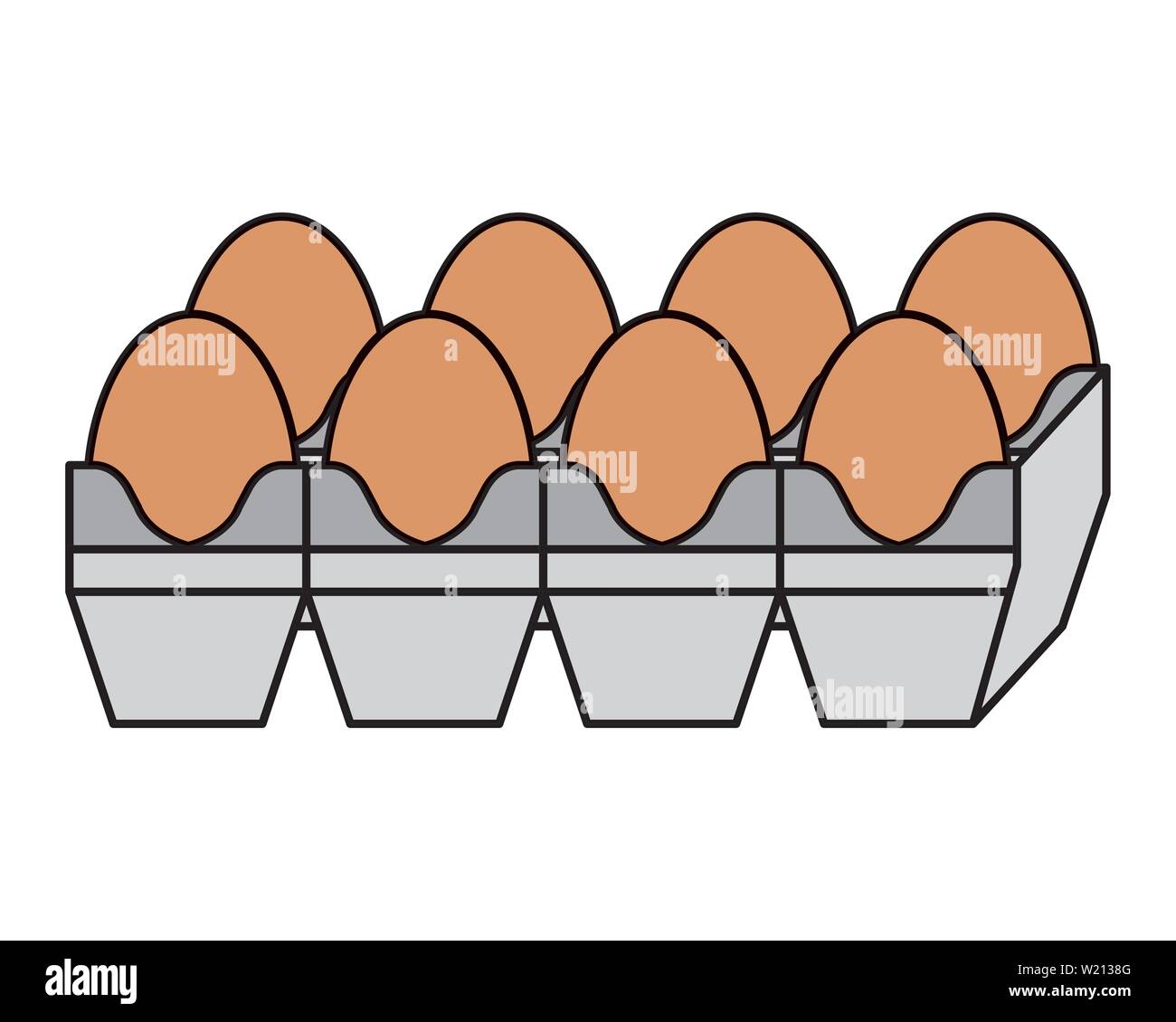 Carton of six eggs Stock Vector Images Alamy