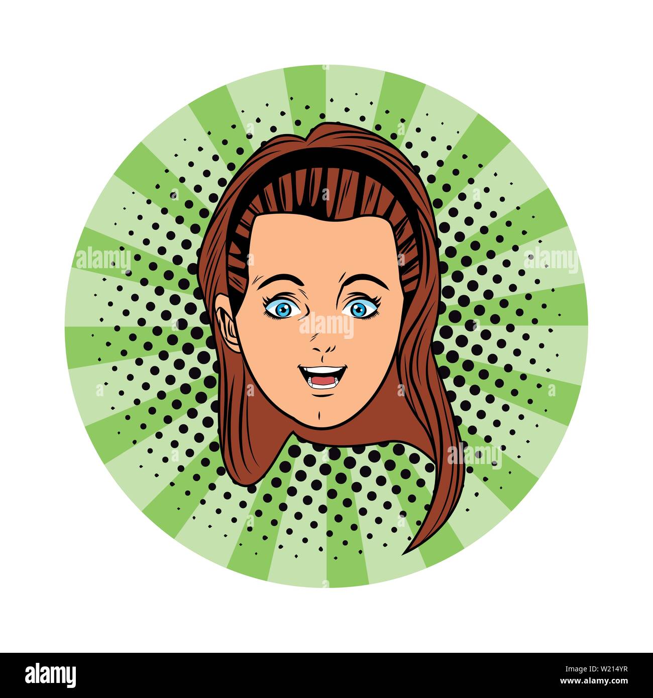 young girl face avatar cartoon pop art Stock Vector Image & Art - Alamy