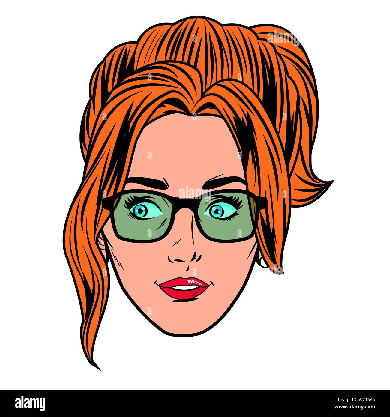 young woman face avatar cartoon Stock Vector Image & Art - Alamy