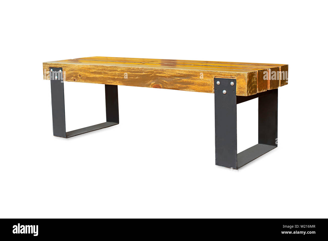 The Chair is made of wood and steel on a white background with clipping