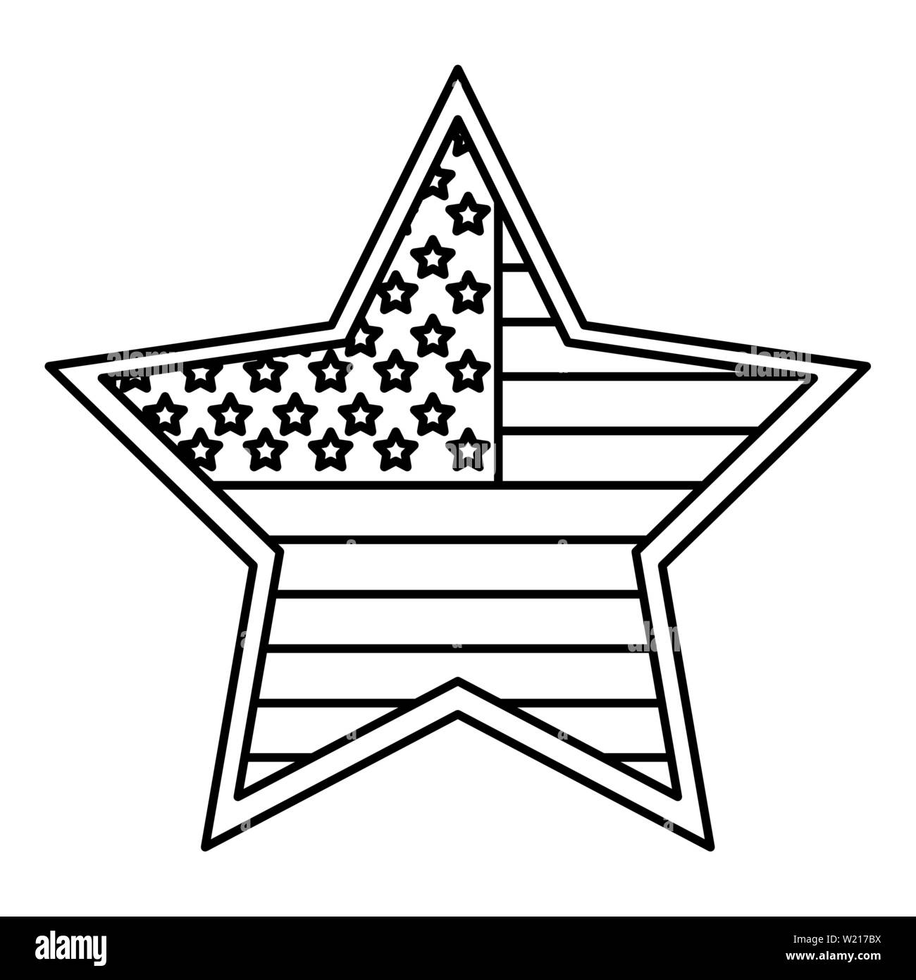 star with united states of america flag Stock Vector Image & Art - Alamy