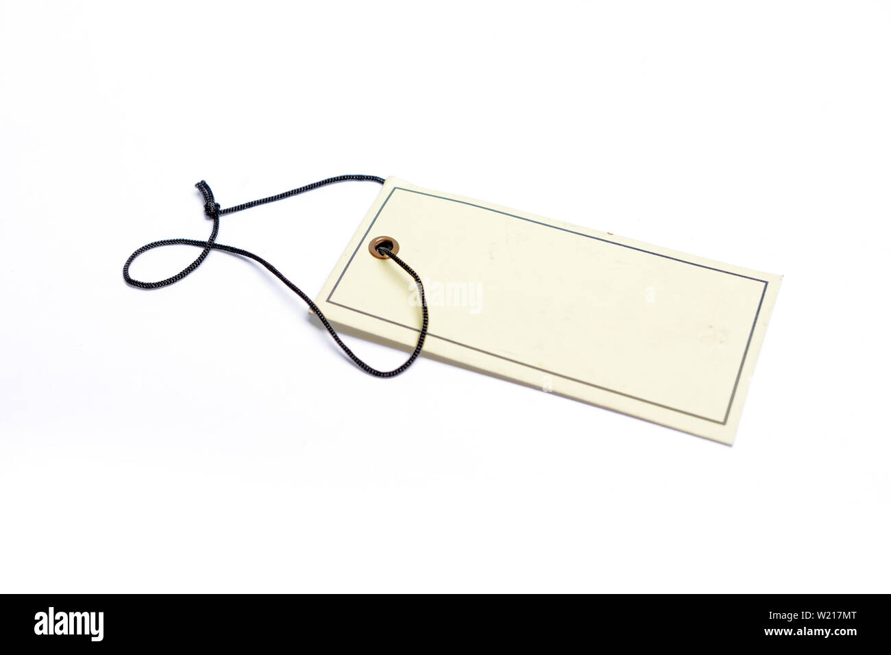 Blank empty tag isolated on white background Stock Photo Alamy