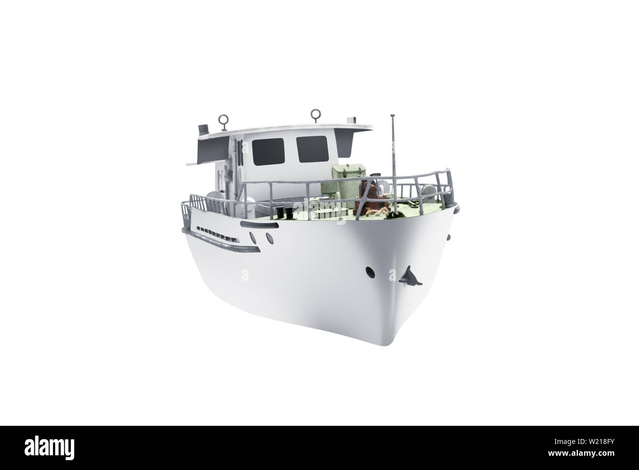 Passenger ferry boat isolated over white background Stock Photo