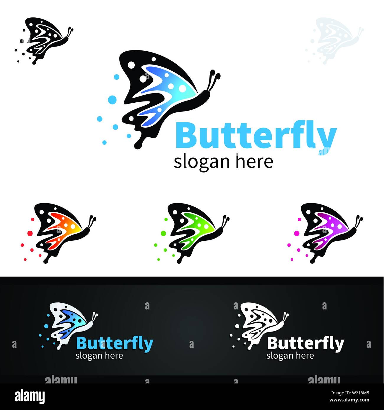 Butterfly Colors Logo Stock Vector Image & Art - Alamy