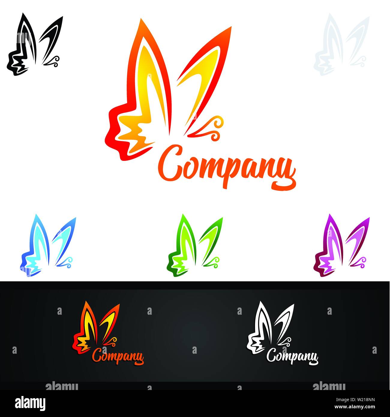 Butterfly Colors Logo Stock Vector Image & Art Alamy