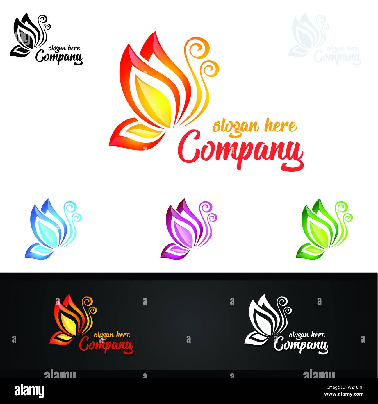 Butterfly Colors Logo Stock Vector Image & Art Alamy