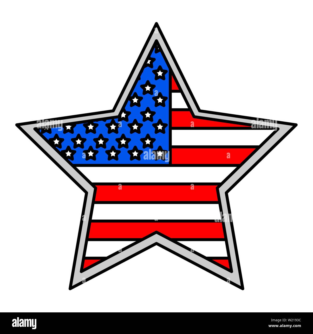 star with united states of america flag Stock Vector Image & Art - Alamy