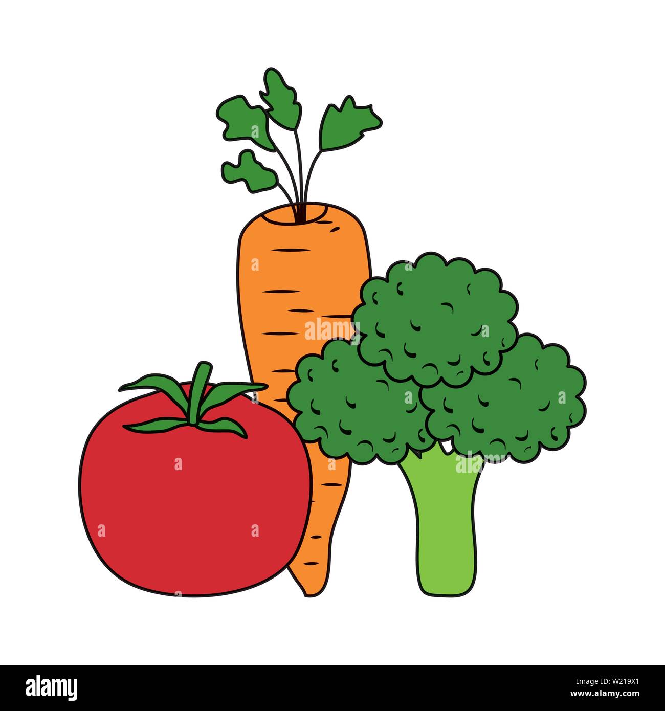 fresh vegetables healthy food icons Stock Vector Image & Art - Alamy