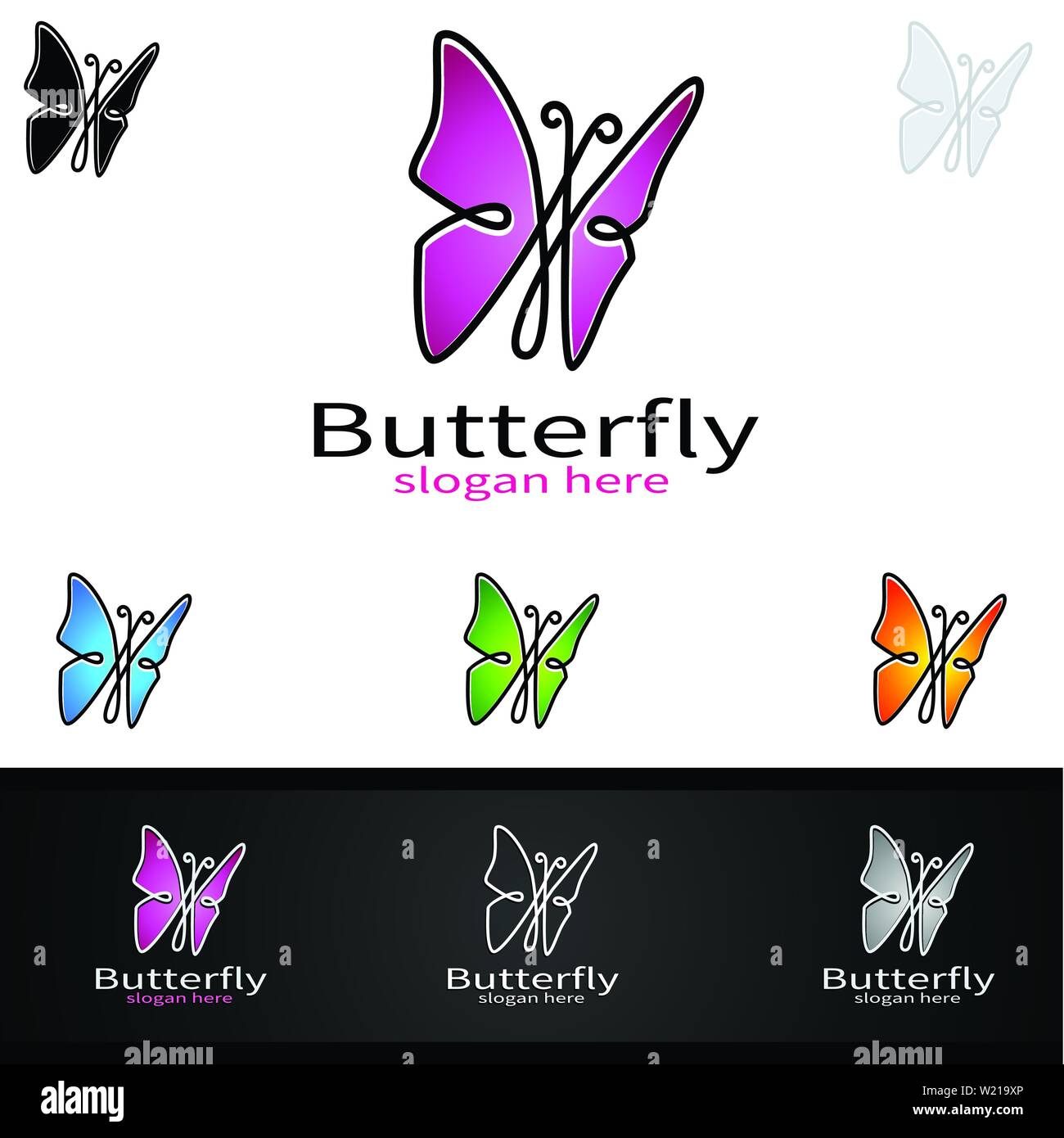 Butterfly Colors Logo Stock Vector Image & Art - Alamy