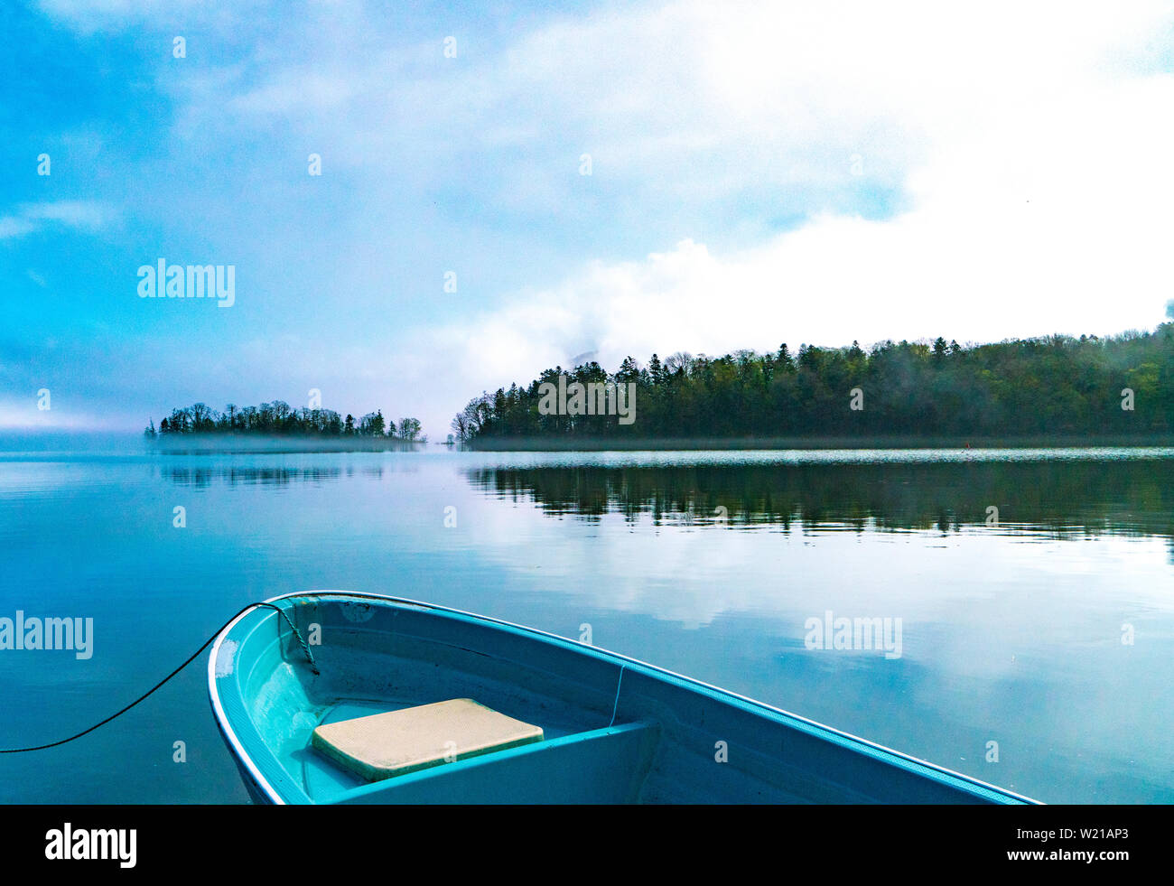 A boaters paradise, Lake Akan, Hokkaido, Japan Stock Photo