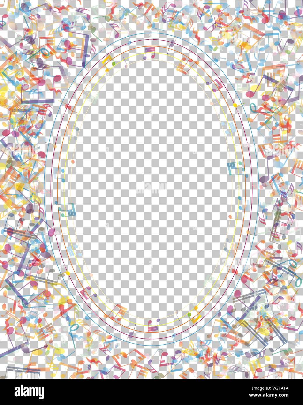 Multicolour musical notes staff background. Vector illustration Stock ...