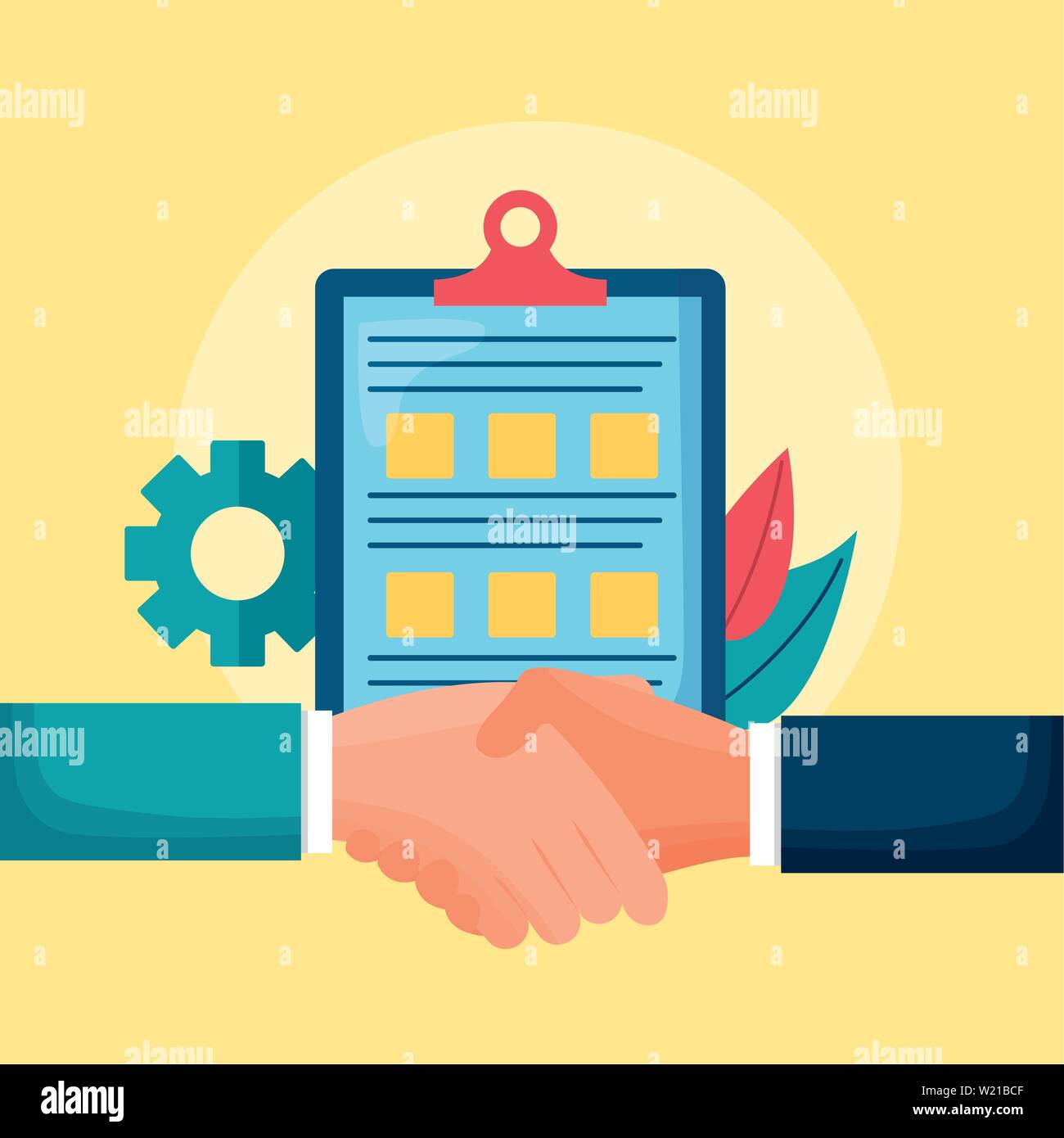 flat design people business handshake Stock Vector Image & Art - Alamy