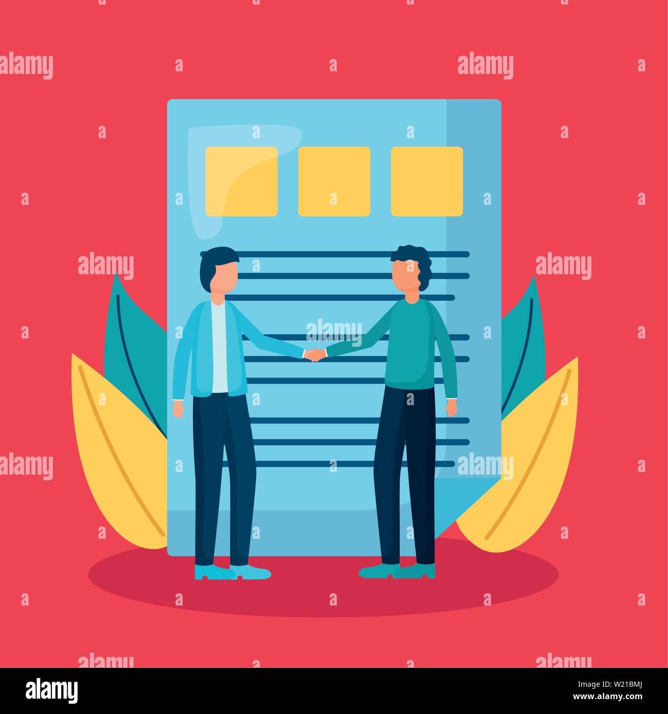 flat design people business handshake Stock Vector Image & Art - Alamy