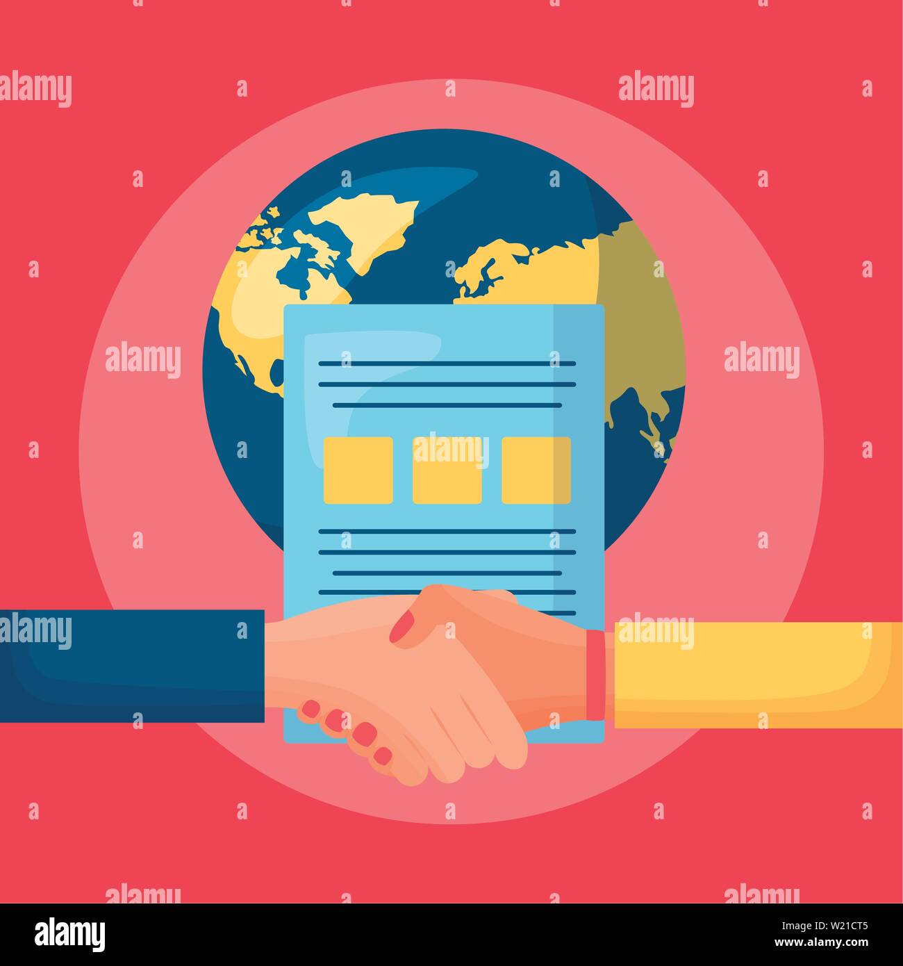flat design people business handshake Stock Vector Image & Art - Alamy