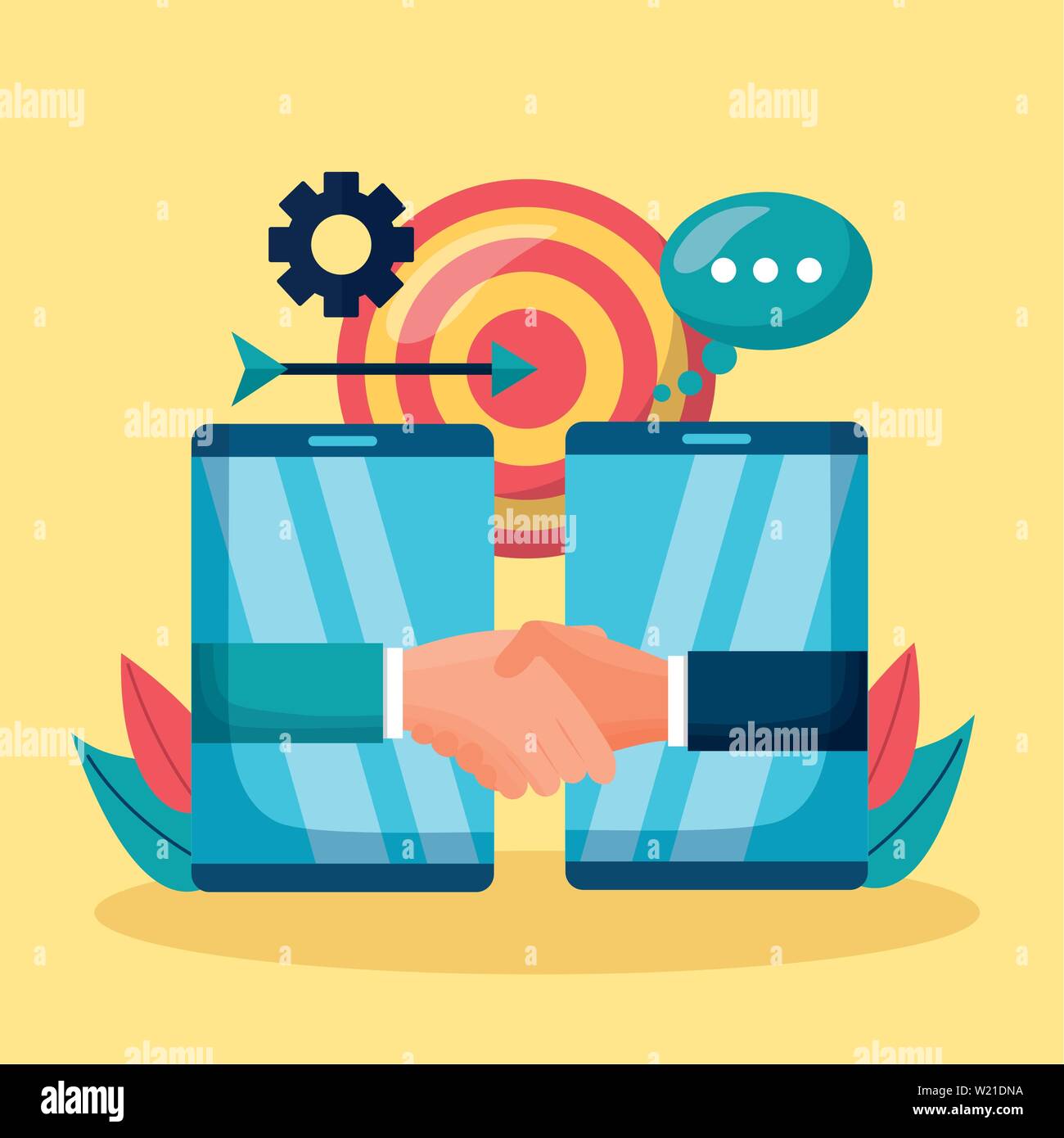 flat design people business handshake Stock Vector Image & Art - Alamy
