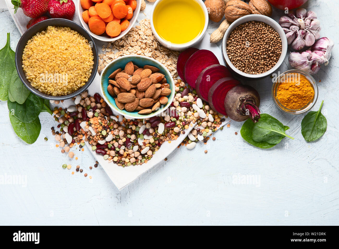 Liver detox diet food concept . Foods for healthy liver. Health foods high in antioxidants and
