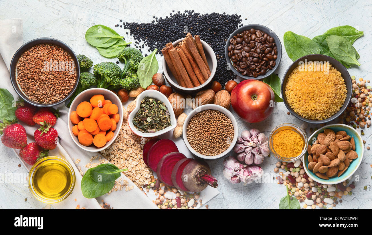 Liver detox diet food concept . Foods for healthy liver. Health foods