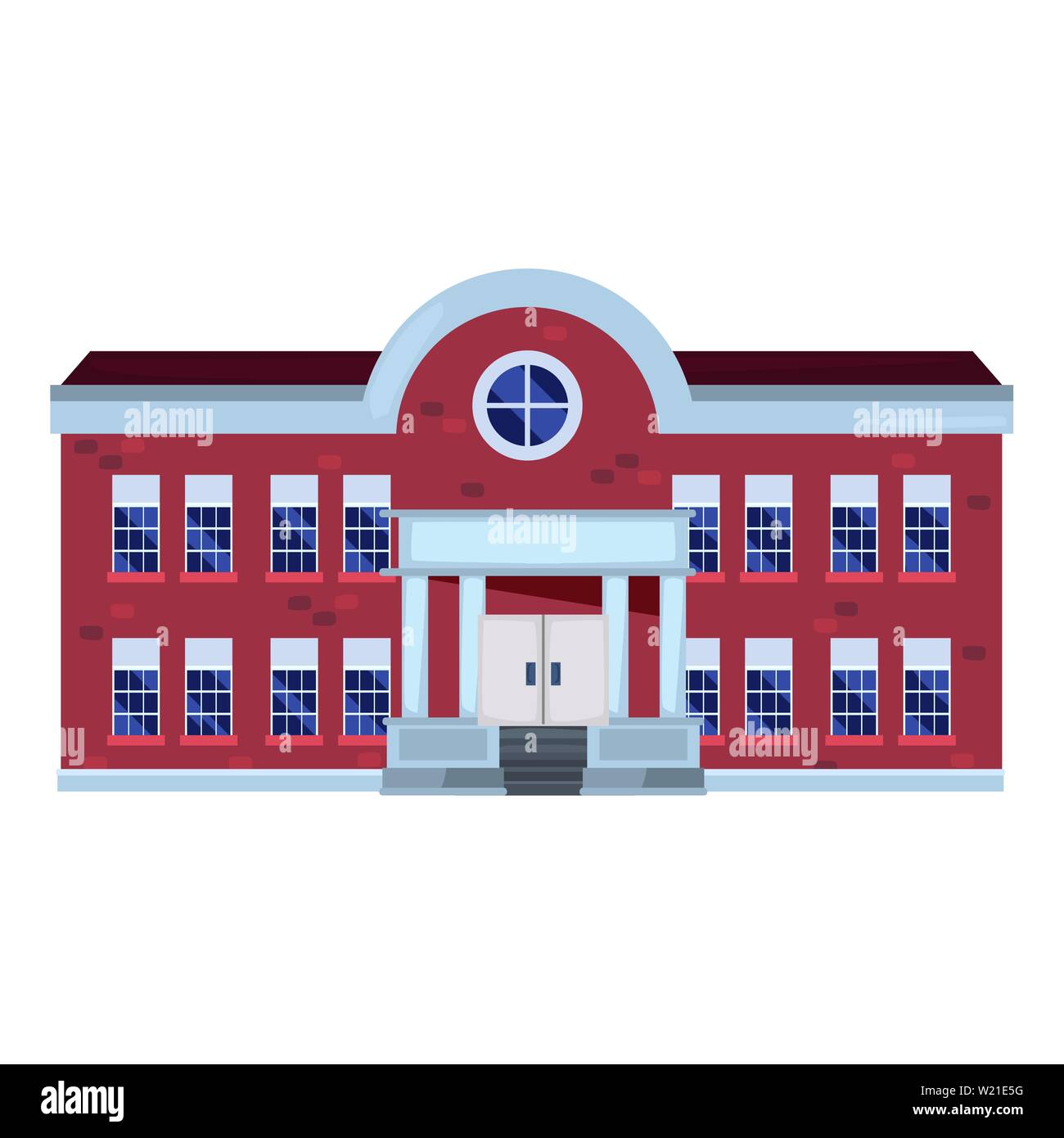 building college back to school flat design vector illustration Stock Vector