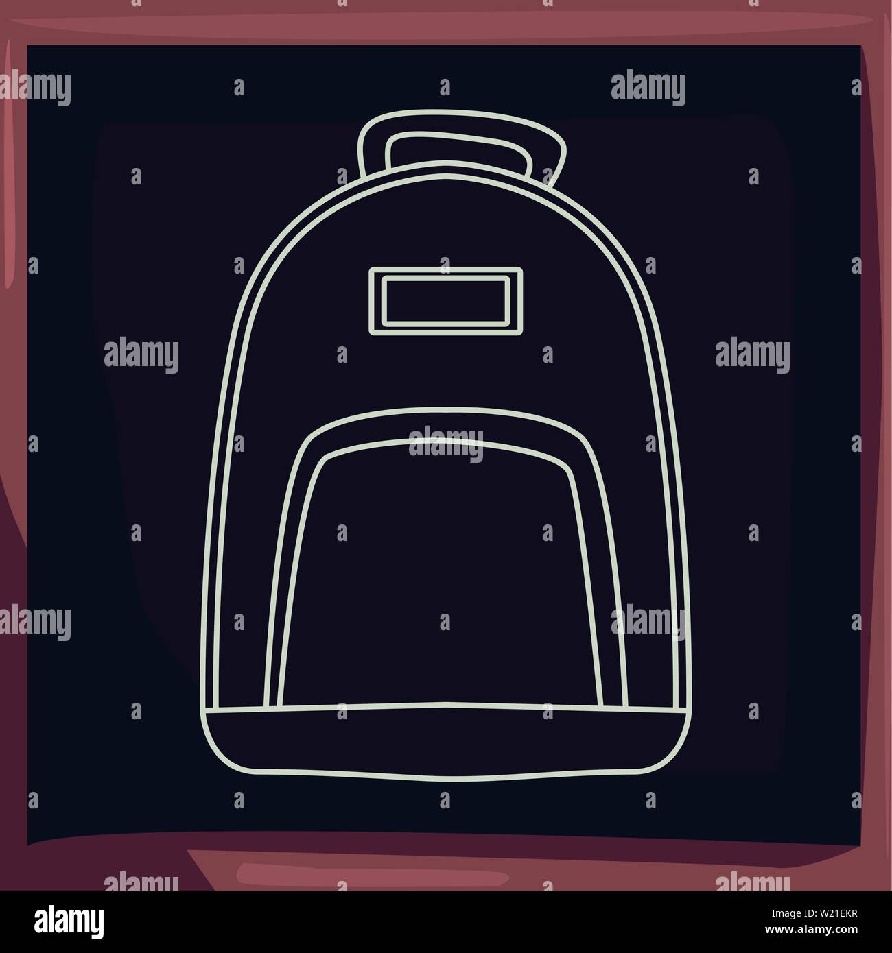 backpack supply back to school flat design vector illustration Stock ...