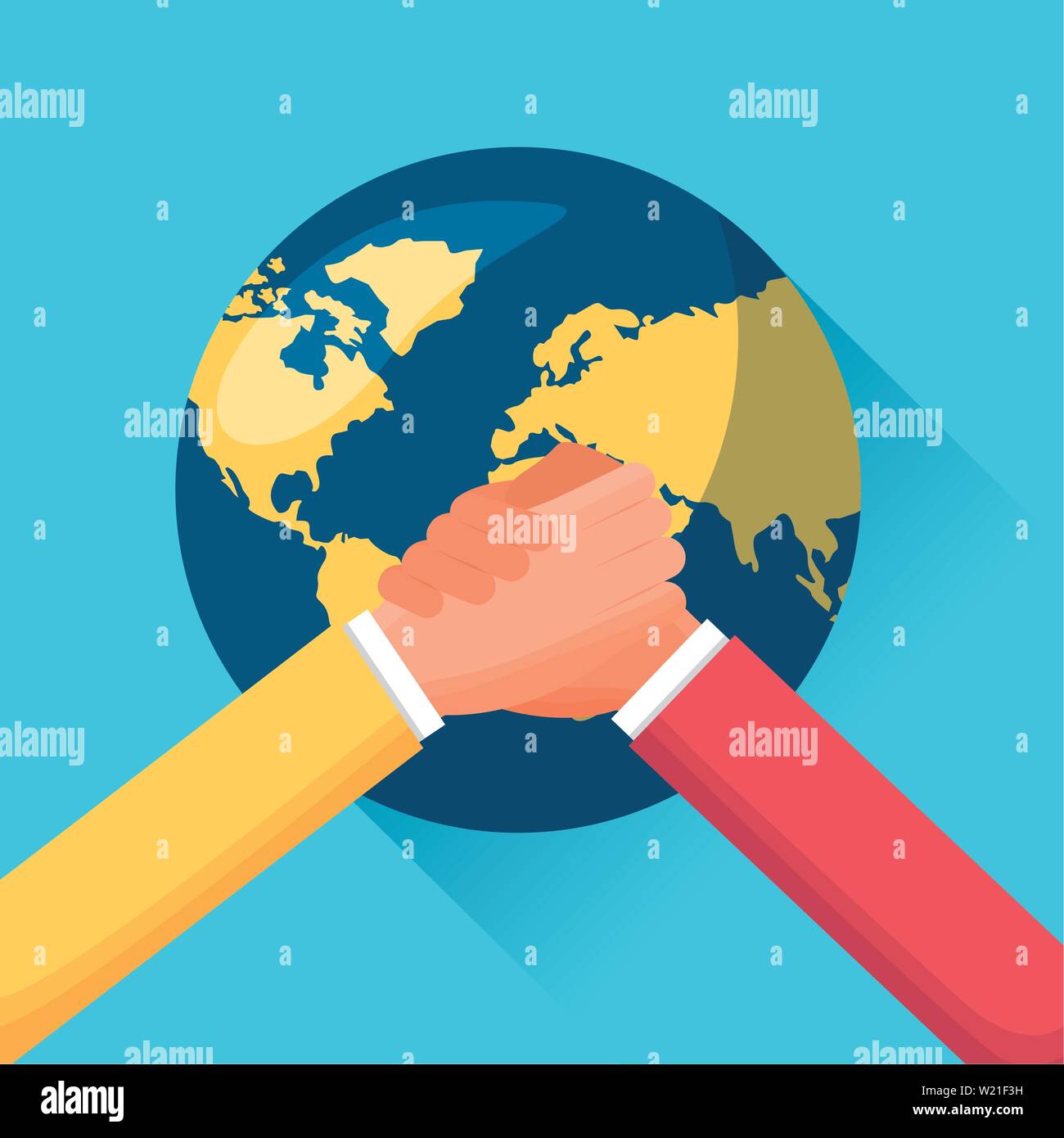 flat design people business handshake Stock Vector Image & Art - Alamy