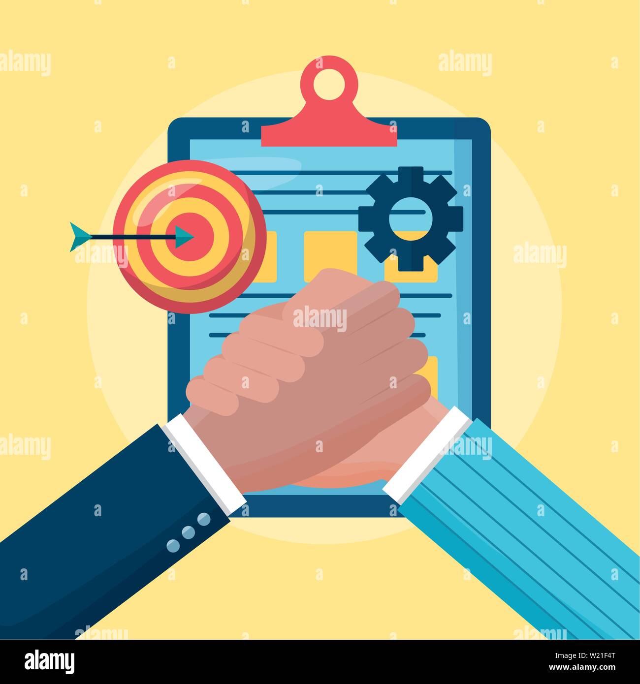 flat design people business handshake Stock Vector Image & Art - Alamy