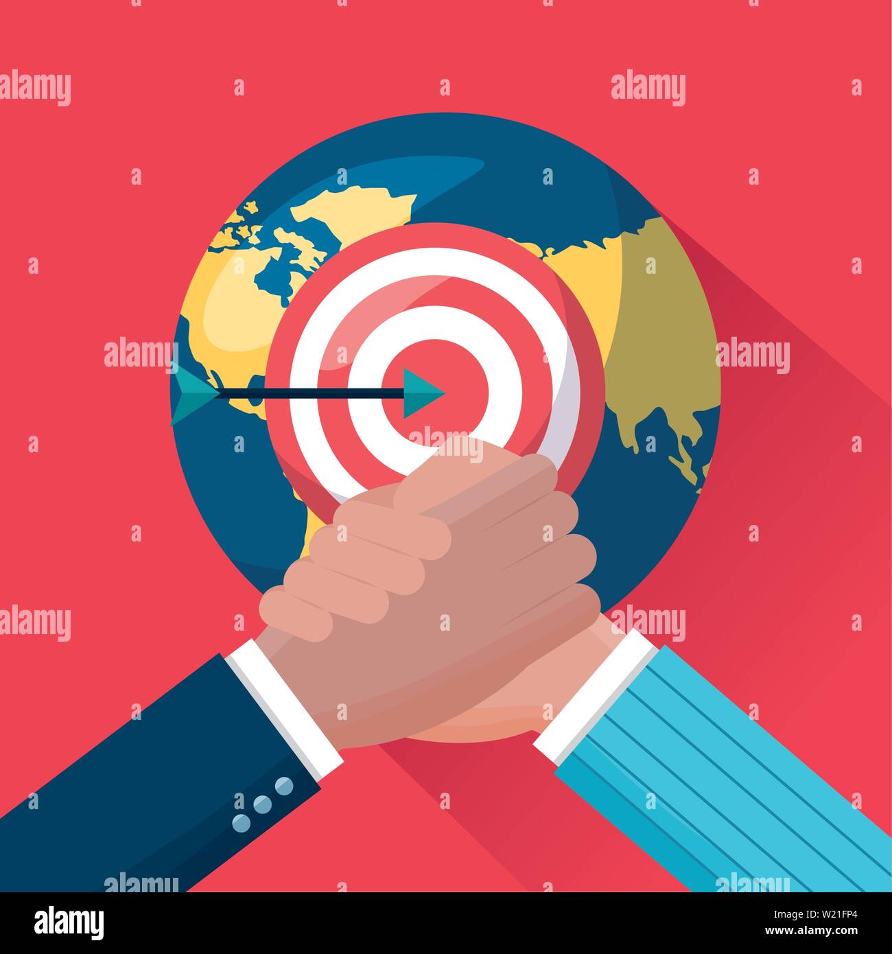 flat design people business handshake Stock Vector Image & Art - Alamy