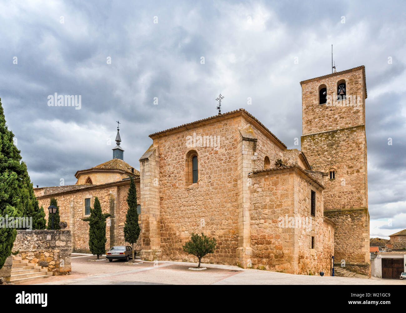 Colegiata de San Bartolomé, 15th century, Gothic style, in Belmonte, Cuenca  province, Castile-La Mancha, Spain Stock Photo - Alamy