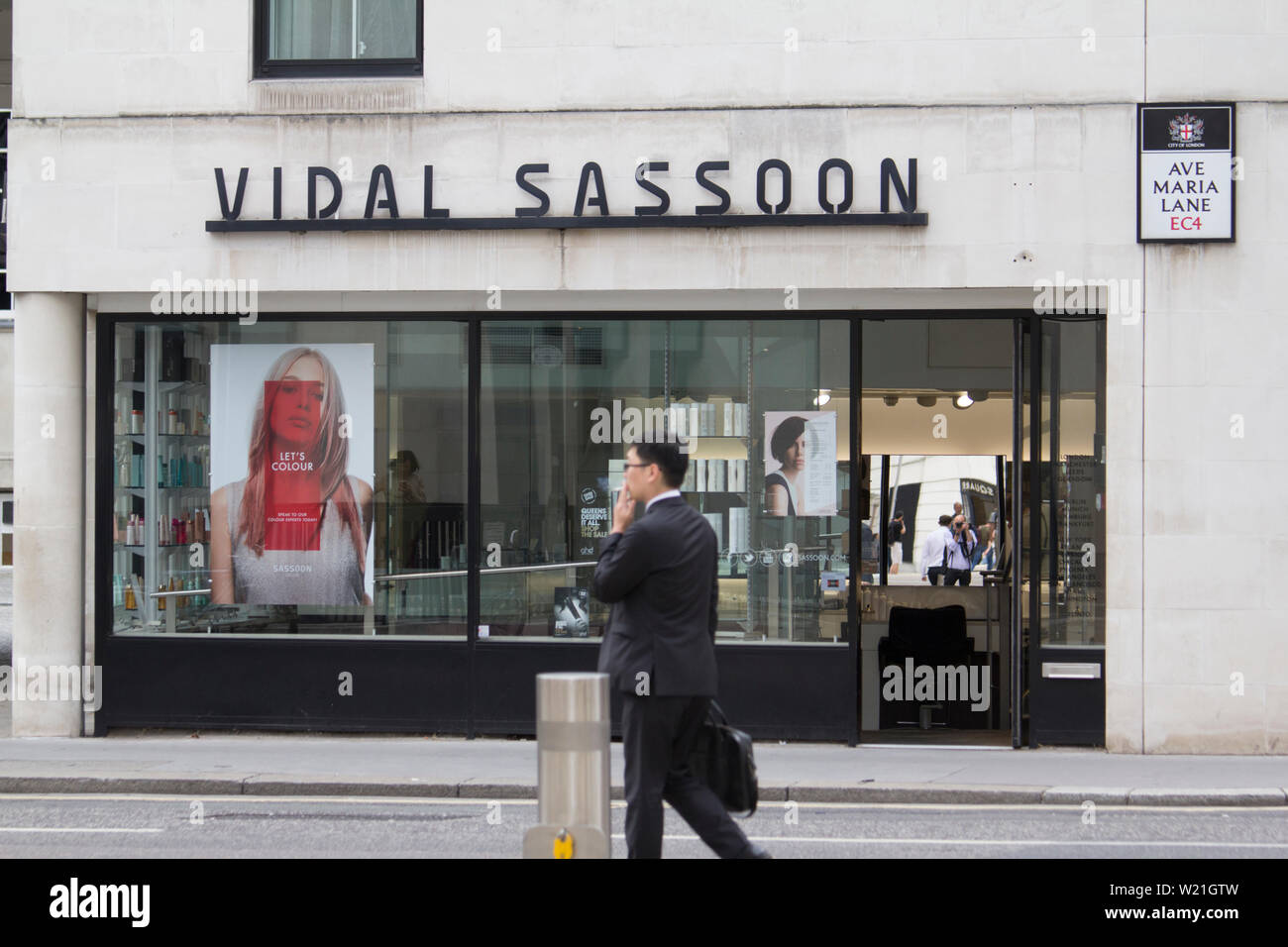 Vidal Sassoon hairdressers branch City of London Stock Photo
