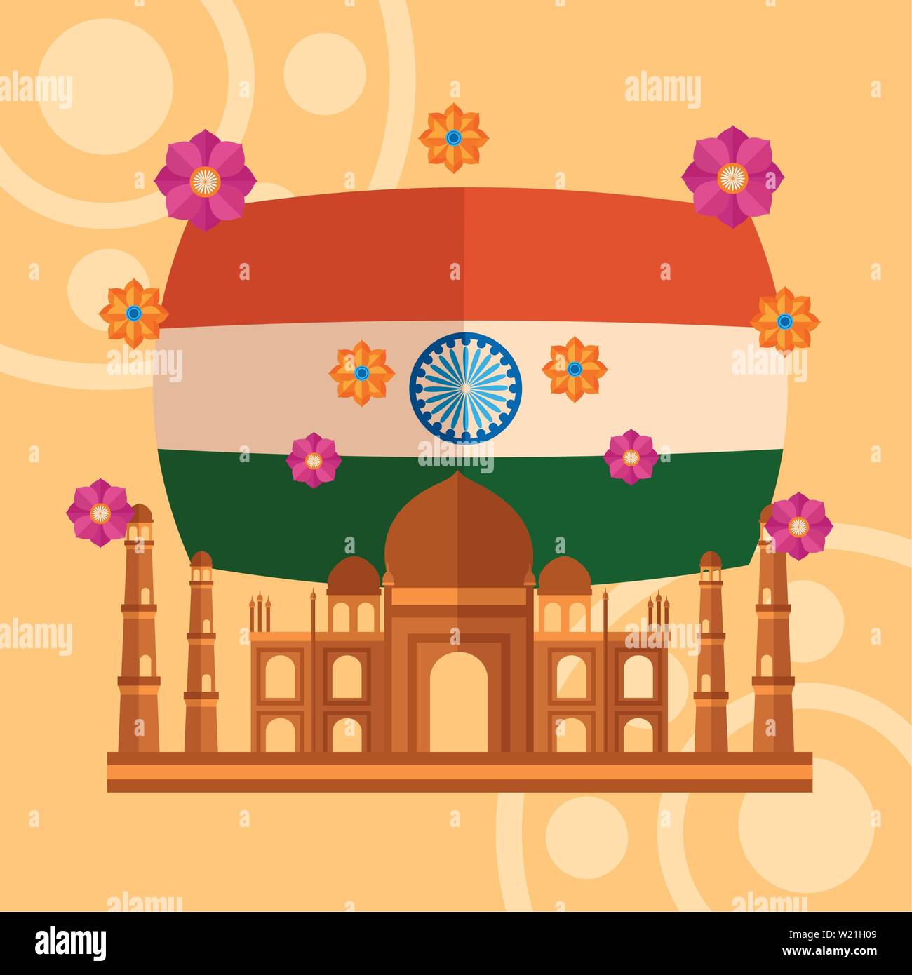 happy independence day india flat design Stock Vector Image & Art - Alamy