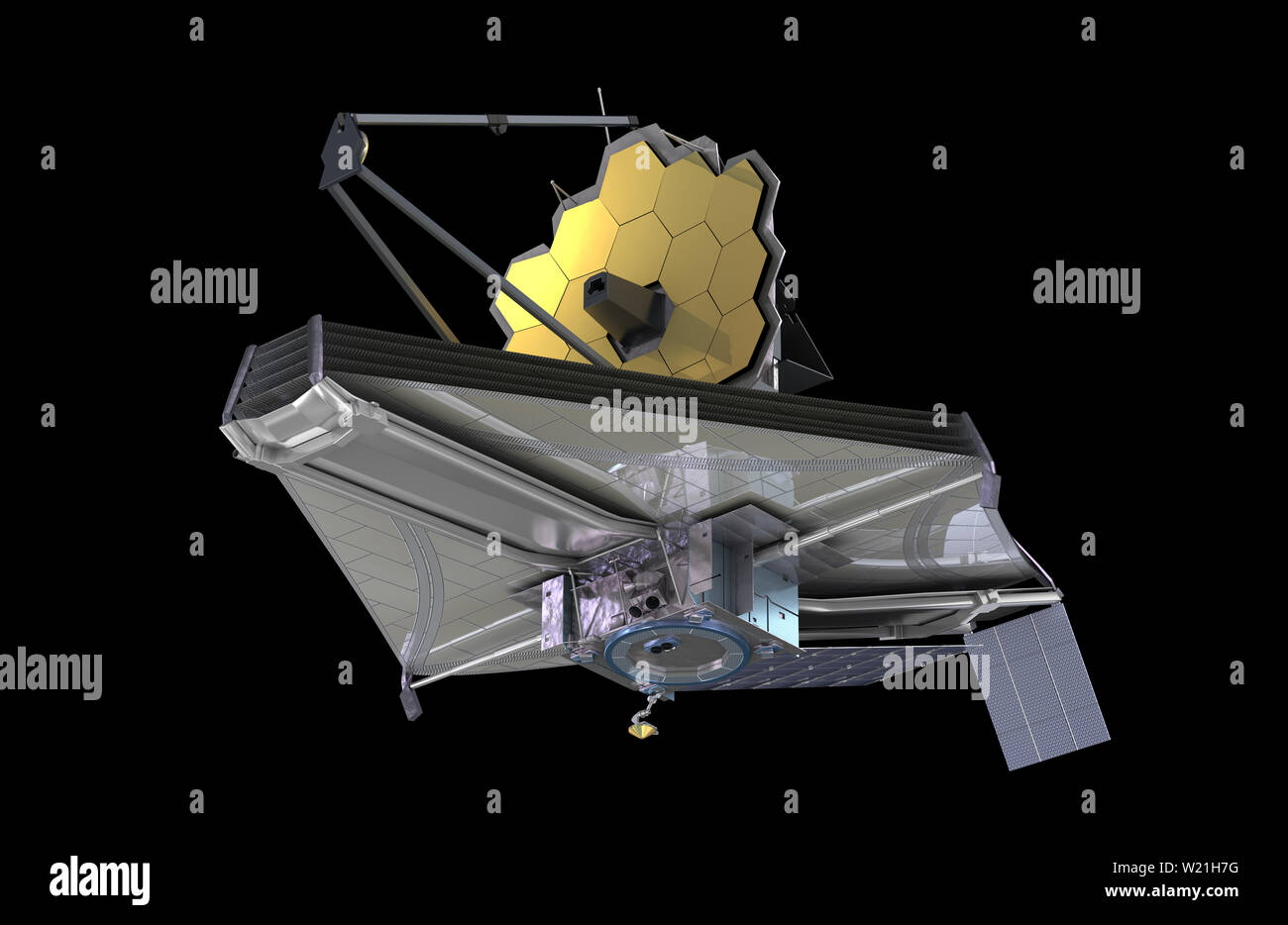 The James Webb Space Telescope (JWST or Webb), 3d illustration, elements of  this image are furnished by NASA Stock Photo - Alamy