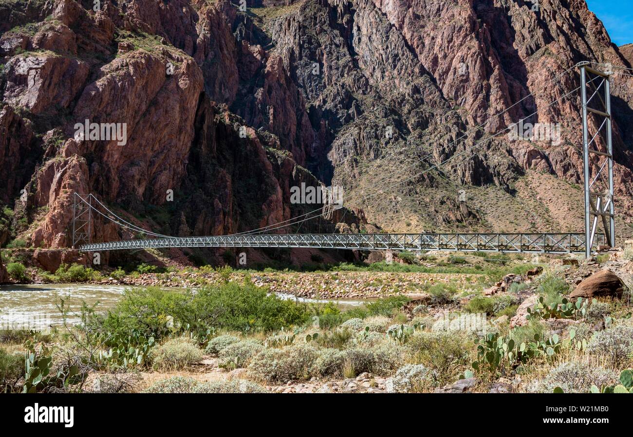Suspension Bridge of the Bright Angel Trail over the Colorado River