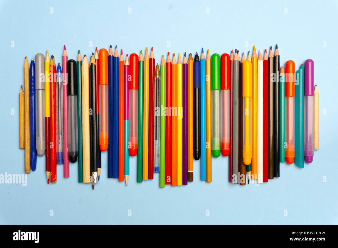 markers and pencils
