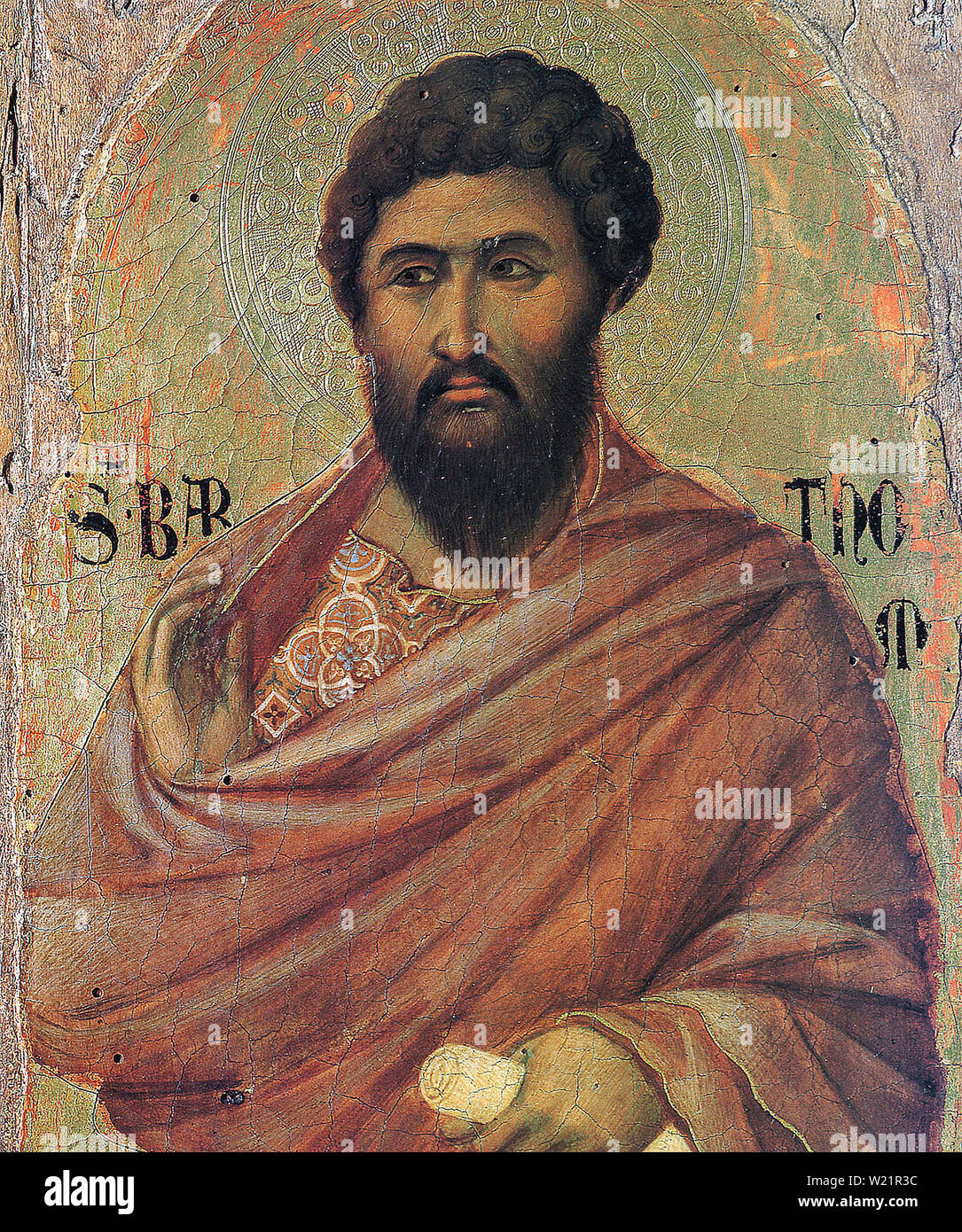 Duccio di Buoninsegna - Apostle Bartholomew 1311 Stock Photo - Alamy