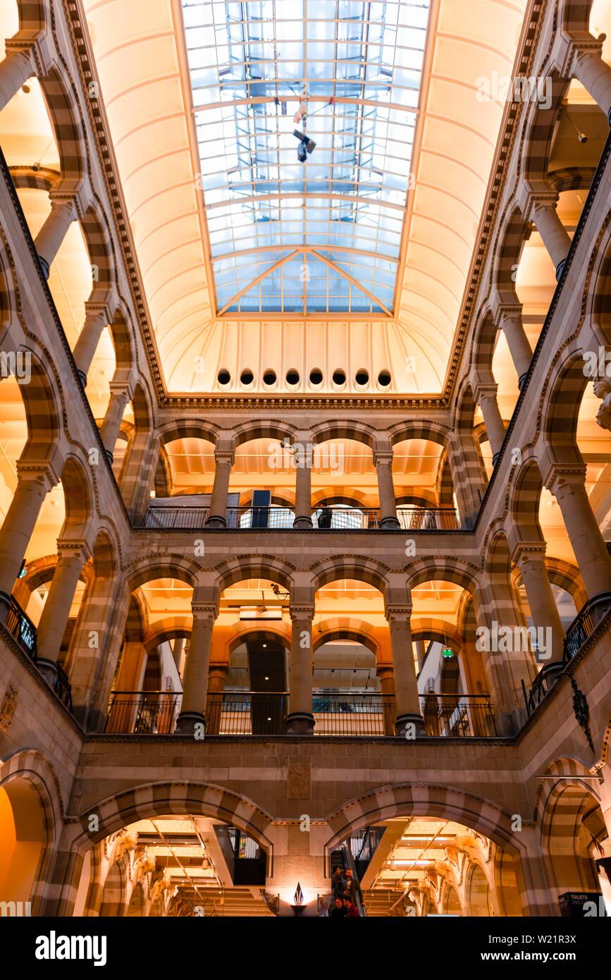 Magna Plaza, interior view shopping mall, neo-gothic style, Amsterdam, North Holland, Netherlands Stock Photo