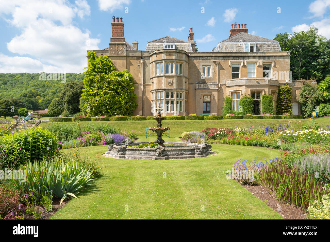 Titsey Place house and gardens, countryside park estate near Oxted in Surrey, UK, on a sunny summer day Stock Photo