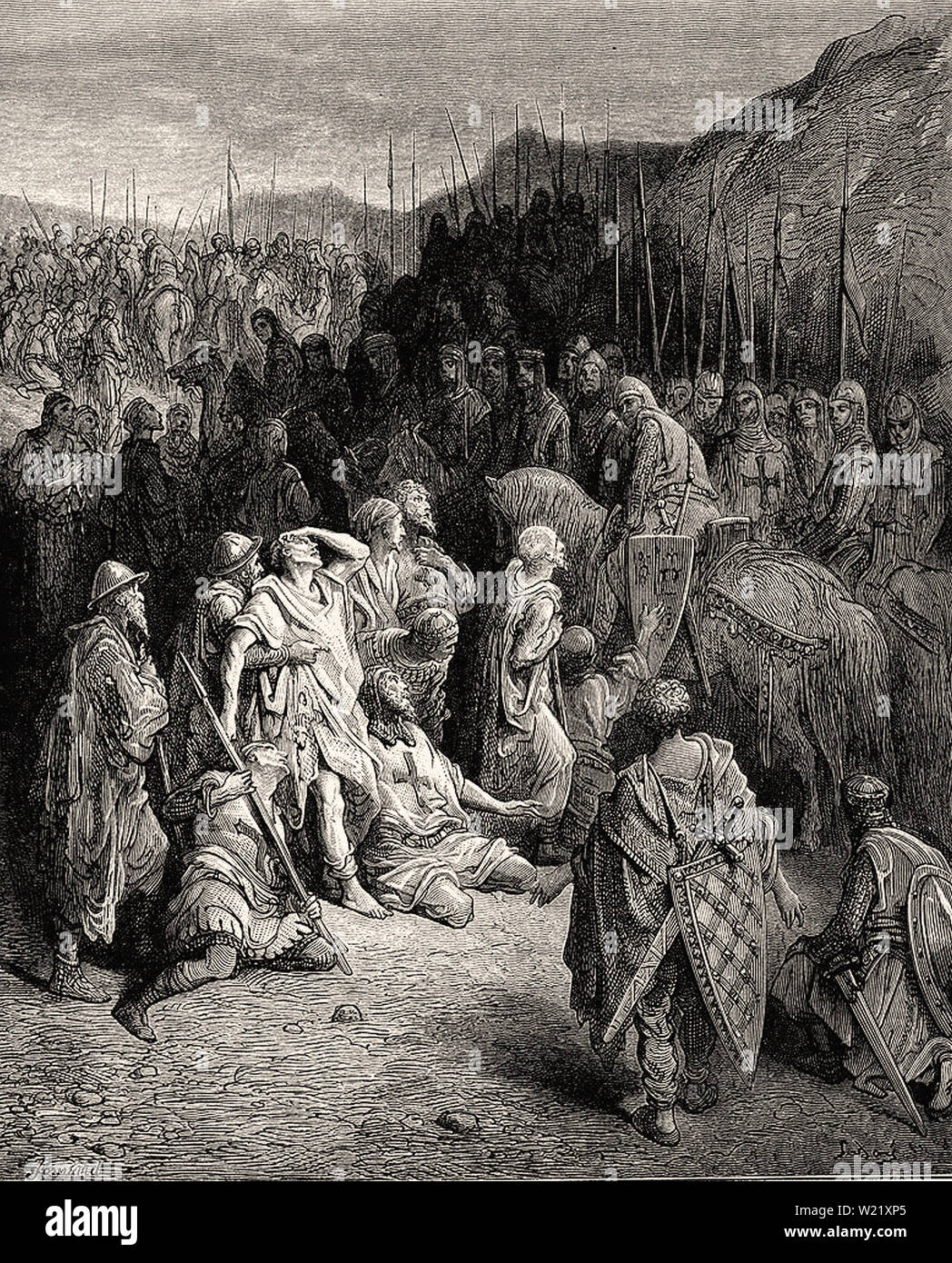 Gustave Doré - Godfrey Meets Remains Army Peter Hermit Stock Photo