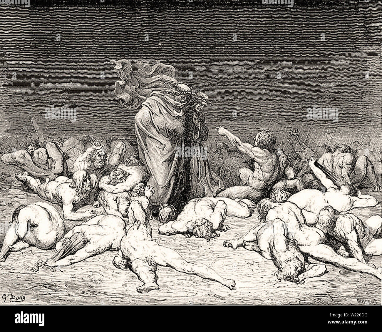 Gustave Doré - Gluttons Ciacco Stock Photo