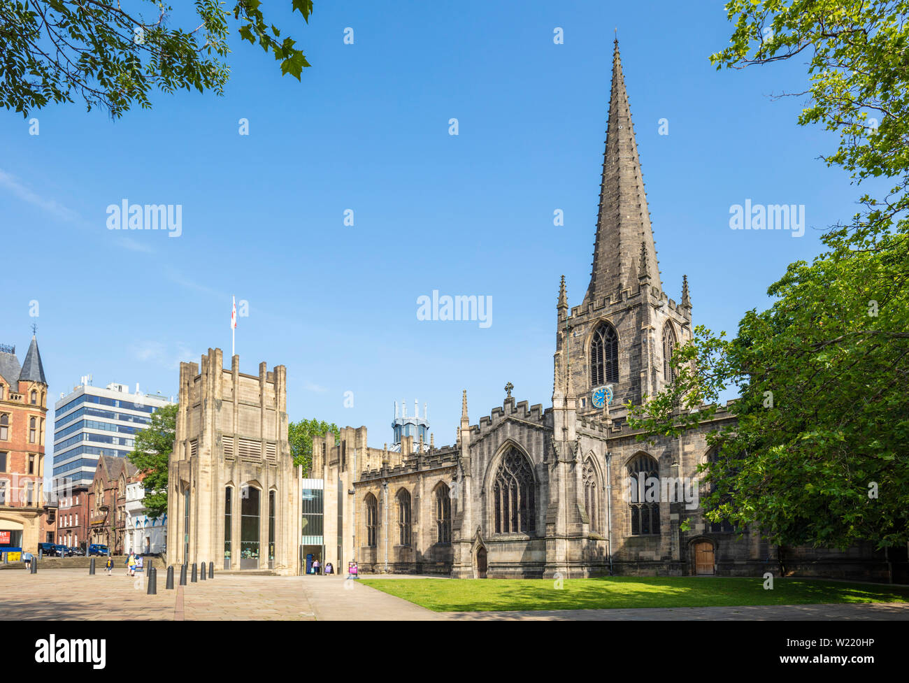 sheffield cathedral church of st peter and st paul church street sheffield south yorkshire england uk gb europe Stock Photo