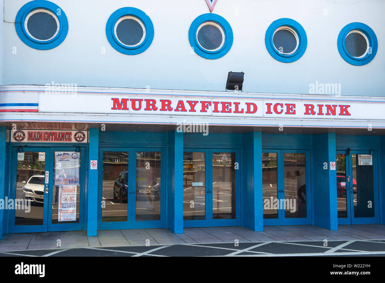 Entrance to Murrayfield Ice Rink in Murrayfield area of Edinburgh
