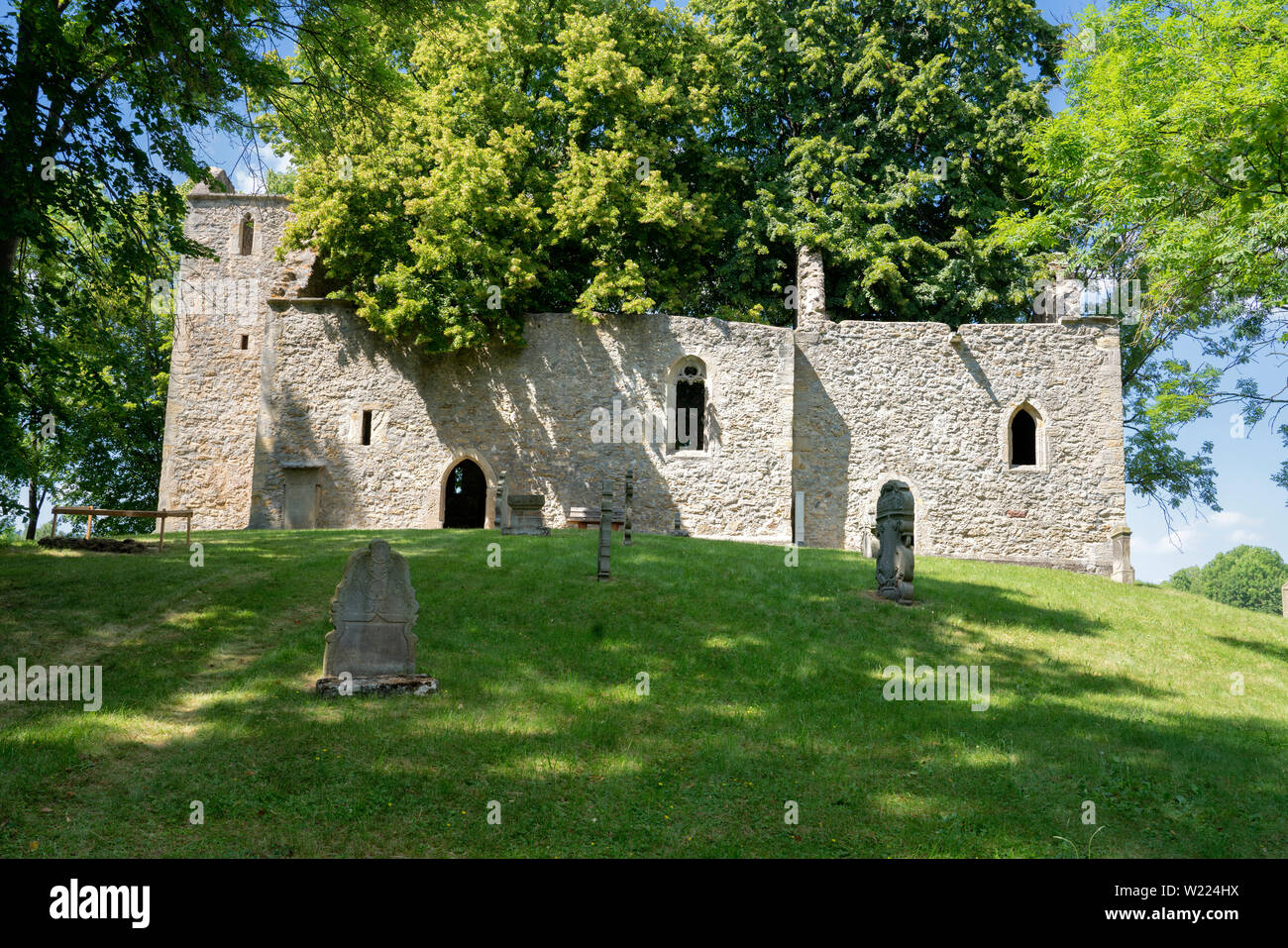 Former Protestant parish church of Abterode, Werra-Meissner district, Hesse, Germany, Europe Stock Photo