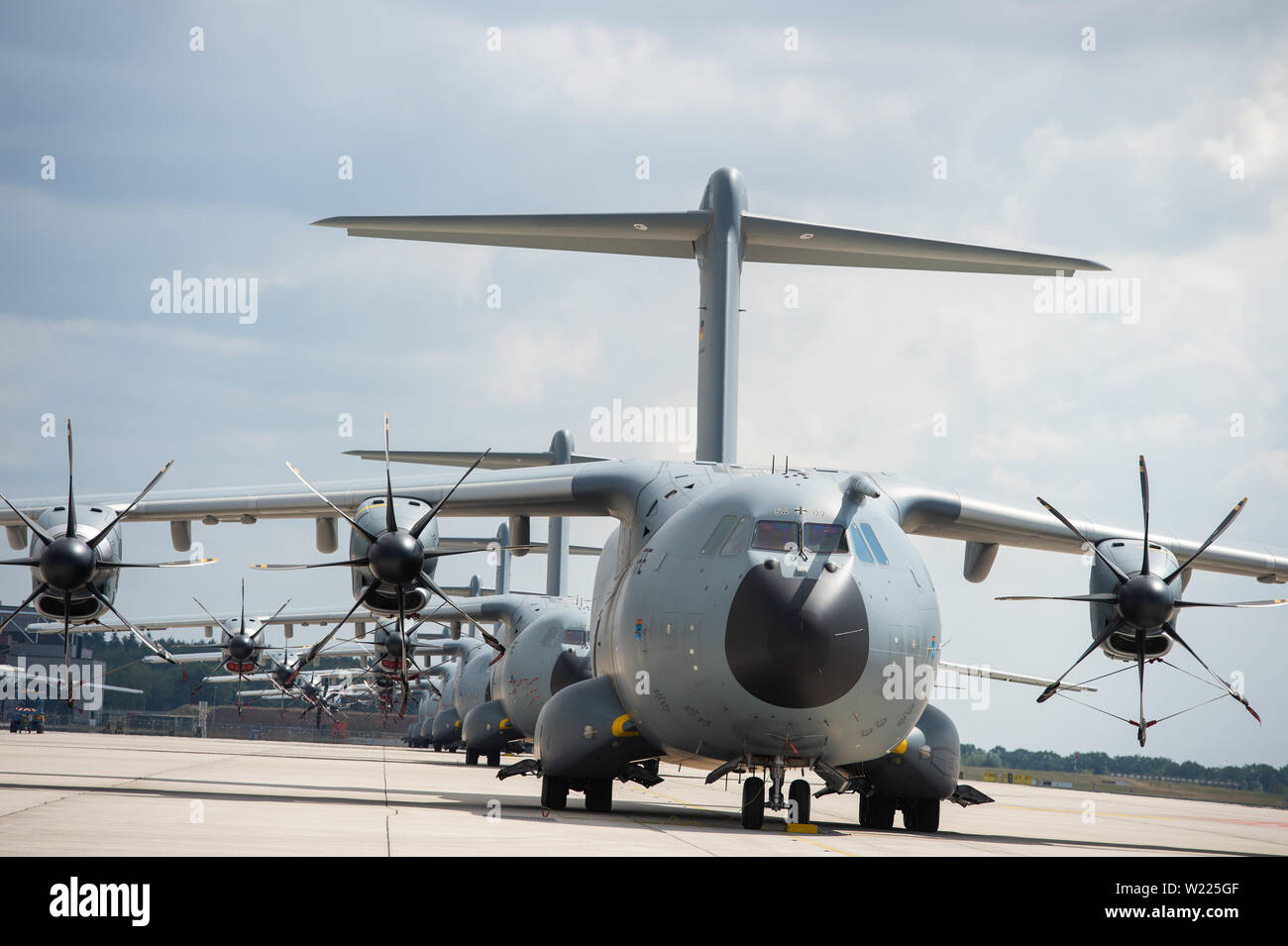 05 July 19 Lower Saxony Wunstorf Steinhude Airbus 00m Transport Aircraft Are Standing At The Wunstorf Air Base The Transport Aircraft Stationed Here Are To Be Used From Jordan For Refuelling Combat Aircraft