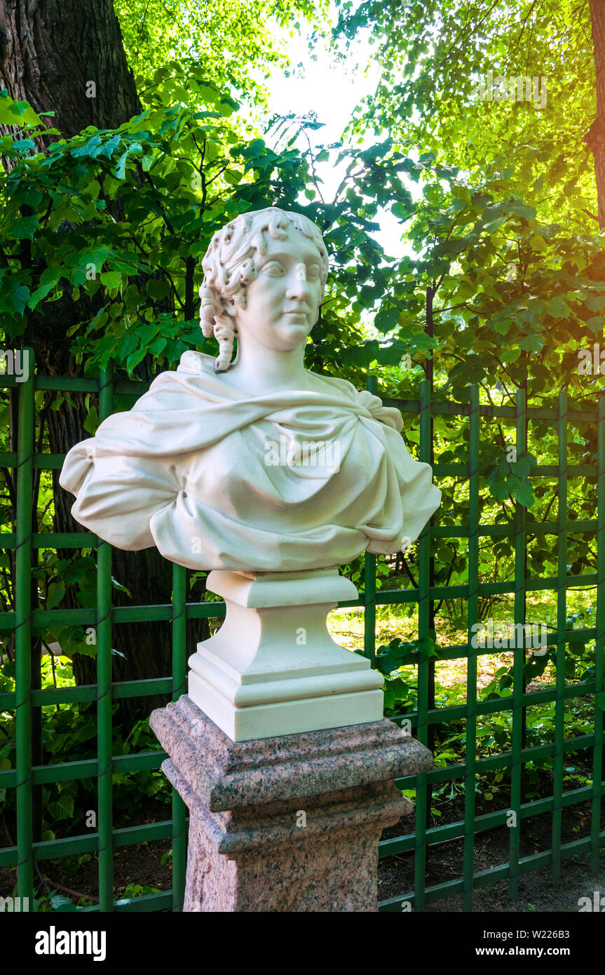Summer garden in St Petersburg, Russia. Kurfursten of Brandenburg wife of Frederick I, King of