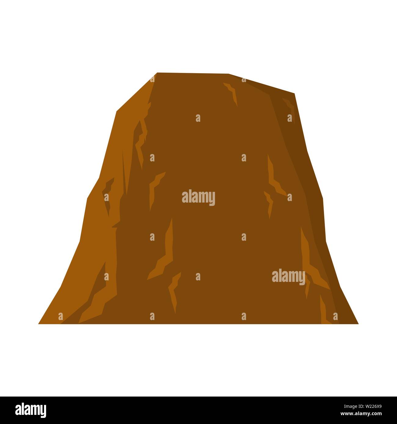 Rock isolated. Mountain on white background. Vector illustration Stock ...