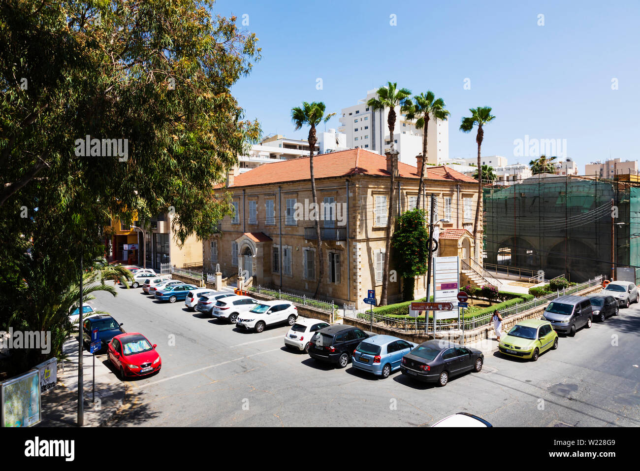 former Ottoman Bank, now the House of Arts and Literature, Larnaca, Cyprus. June 2019 Stock Photo