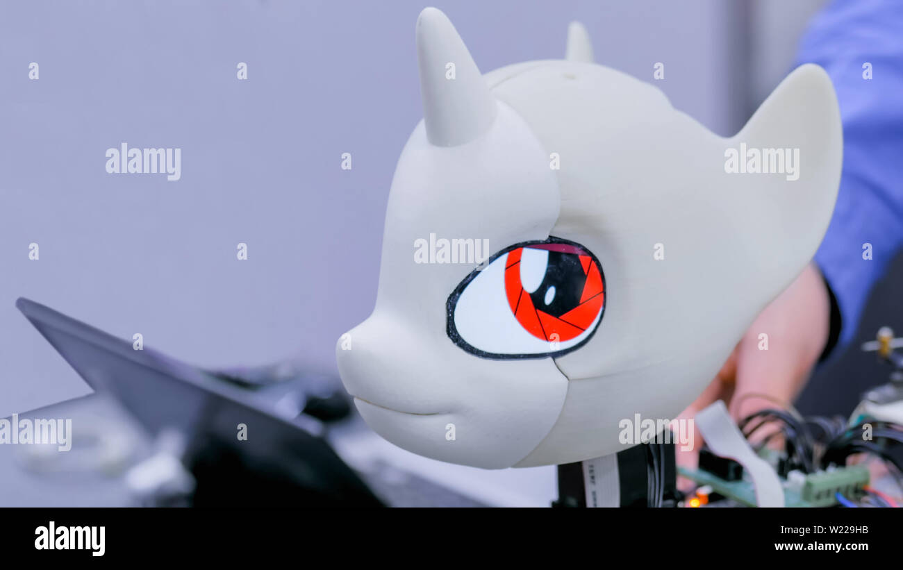 Cute robot unicorn Stock Photo